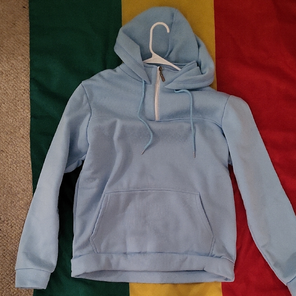 Light Blue Men's Lightweight Hoodie